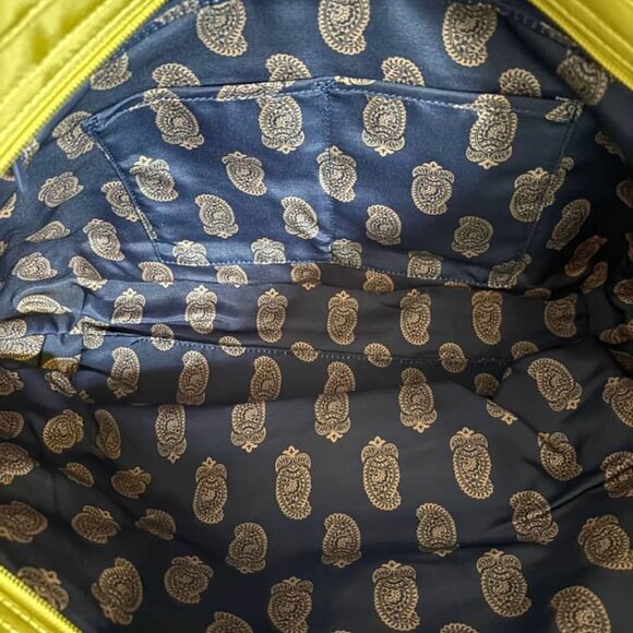 Vera Bradley Nylon Hathaway Tote Bag Golden Olive-NWT - Picture 8 of 8